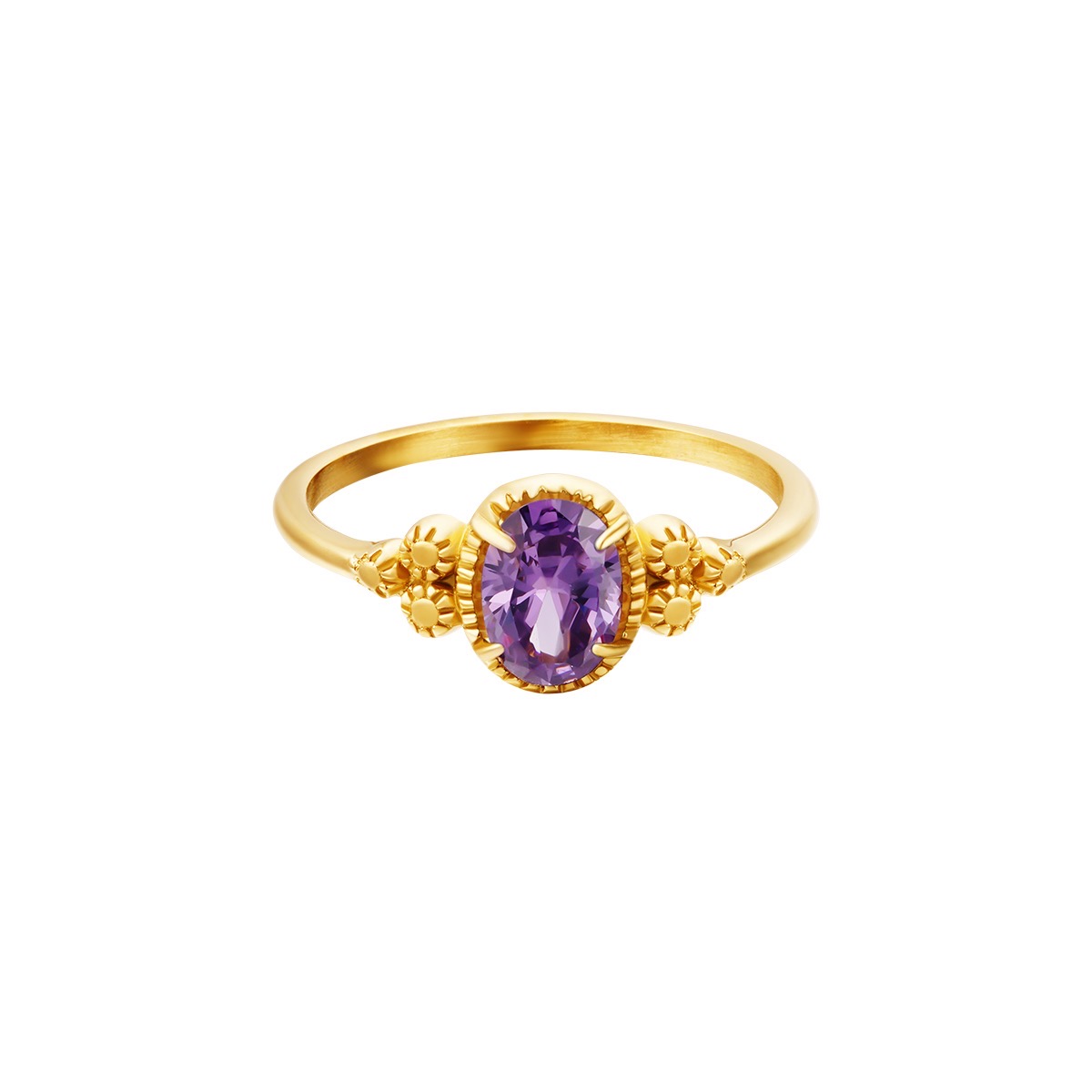 ring vintage look - purple