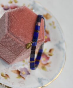 armband platte kralen - azure blue 5 armband platte kralen - azure blue