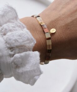 armband platte kralen - dreamy warm chic