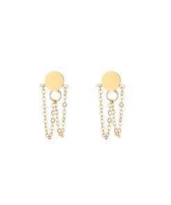 ear studs circle chain