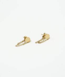 ear studs circle chain