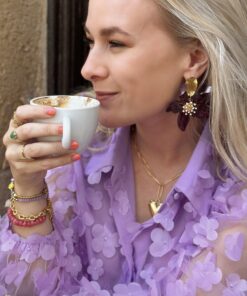 Alternative view of statement oorbellen breezy chic - purple