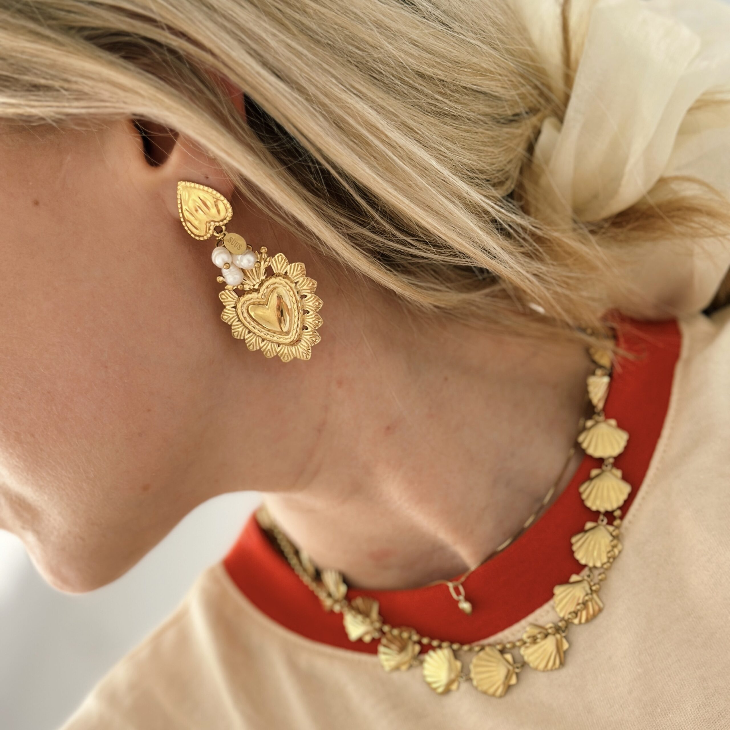 oorbellen heart of pearls 2 oorbellen heart of pearls - Image 2