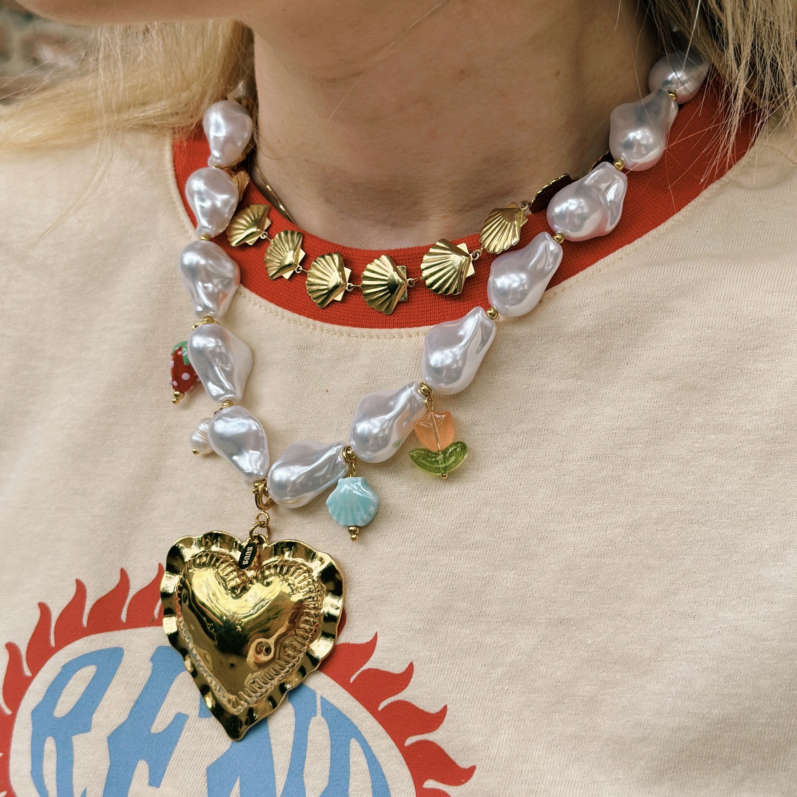 necklace boho pearl 2 necklace boho pearl - Image 2