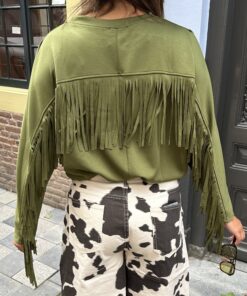 Boho Fringe Trui - groen 4 Boho Fringe Trui