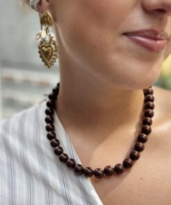 Alternative view of Kralenketting boho dream 10 mm - bruin