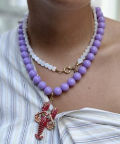 Alternative view of Kralenketting boho dream 10 mm - lila