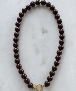 Kralenketting boho dream 10 mm - bruin