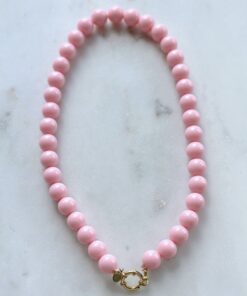 Kralenketting boho dream 10mm - roze