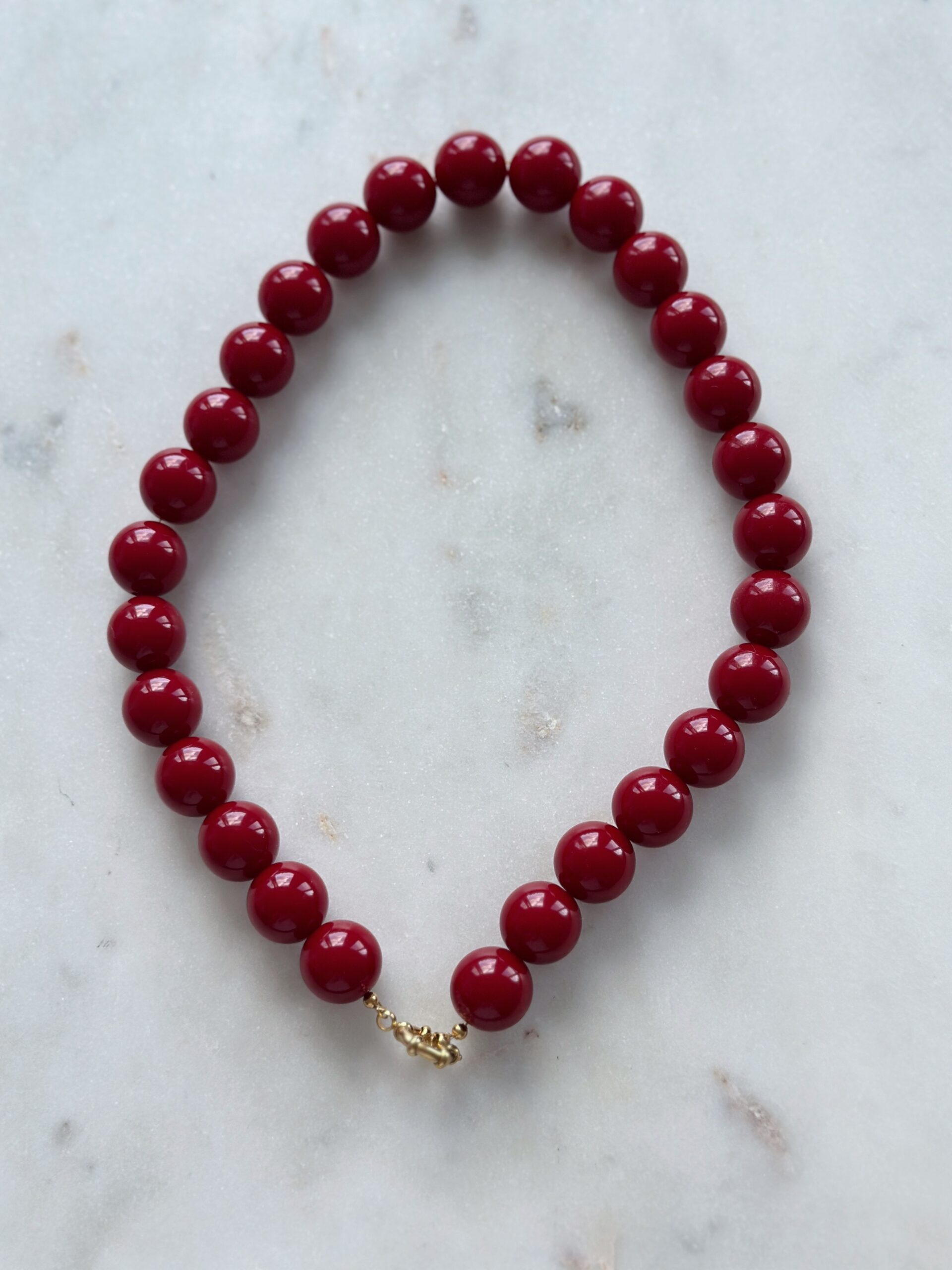 Kralenketting boho dream 15 mm - rood 1 Kralenketting boho dream 15 mm - rood