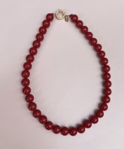 Kralenketting boho dream 10 mm - bordeaux rood
