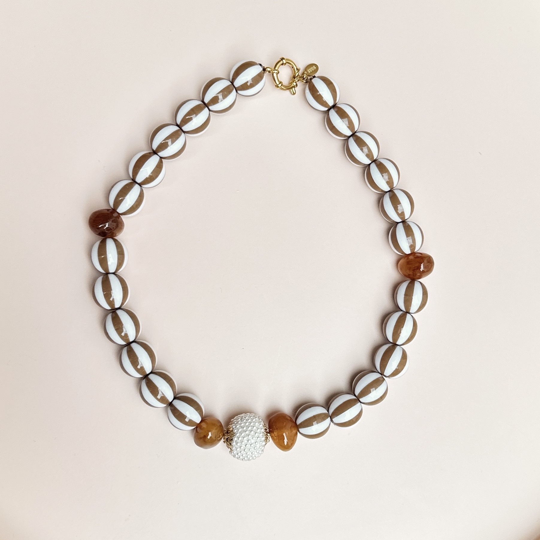 Kralenketting 15 mm - Mocha Pearl 1 Mocha Pearl Ketting