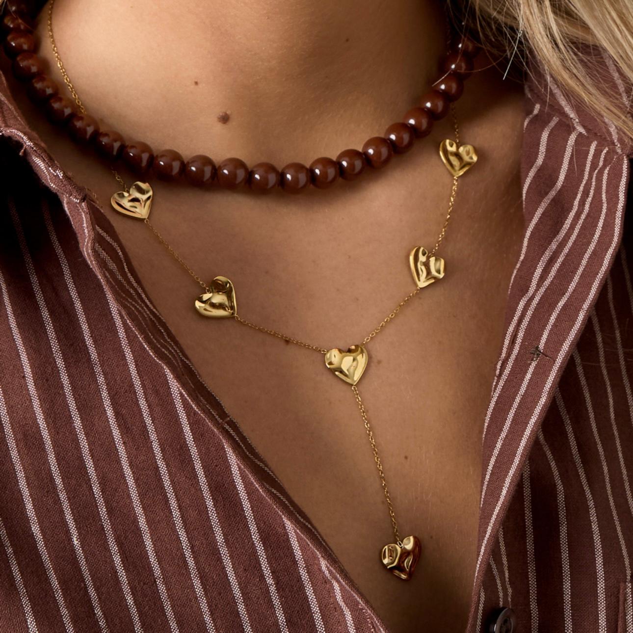 Ketting Falling Hearts Glow 2 Ketting Falling Hearts Glow