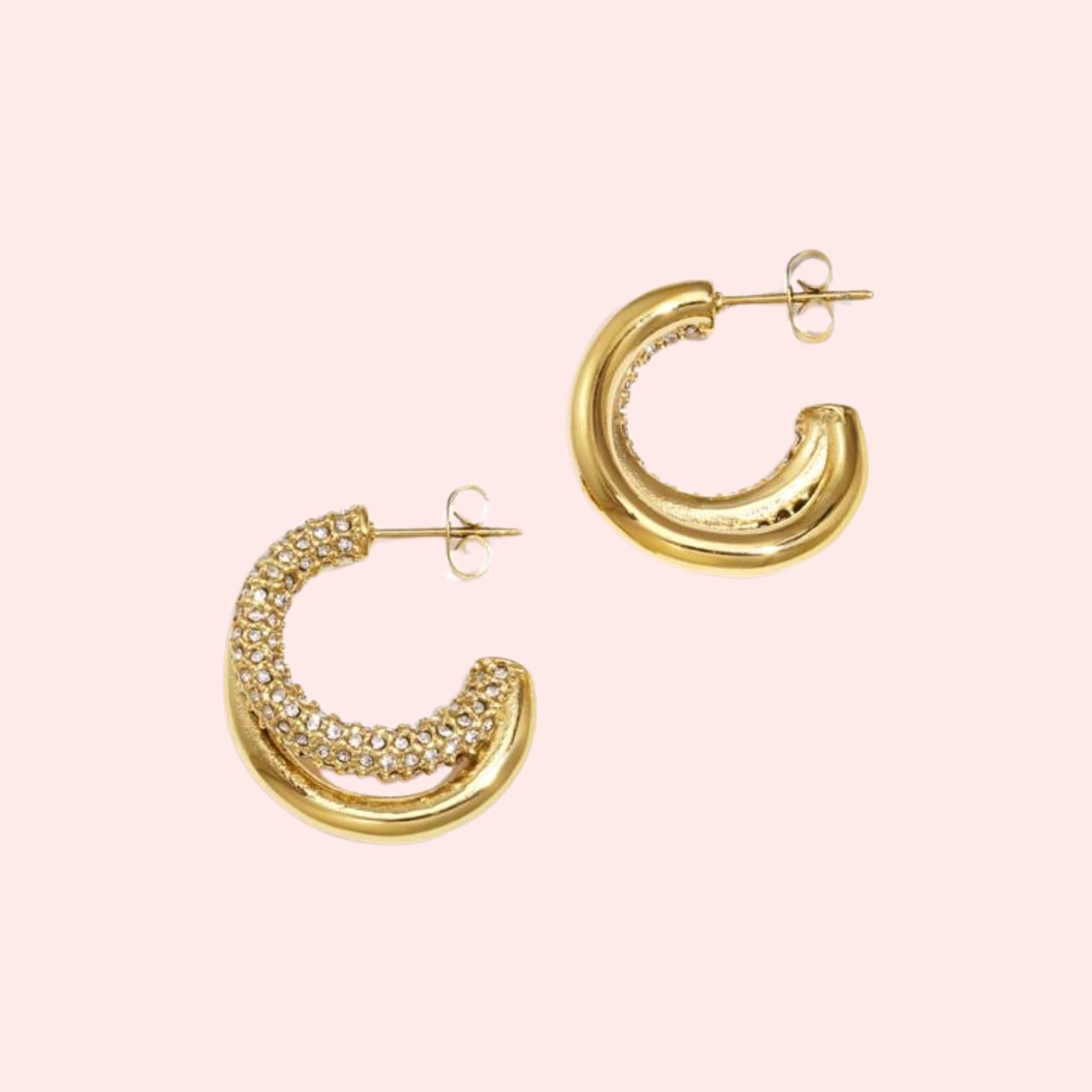 Oorbellen Half Moon Sparkle 1 Oorbellen Half Moon Sparkle