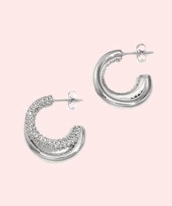 Oorbellen Half Moon Sparkle