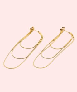 Oorbellen Triple Chain Flow