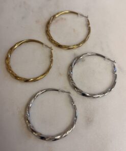 Oorbellen Twisted Hoops