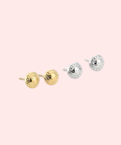 Oorbellen Hammered Dot Studs