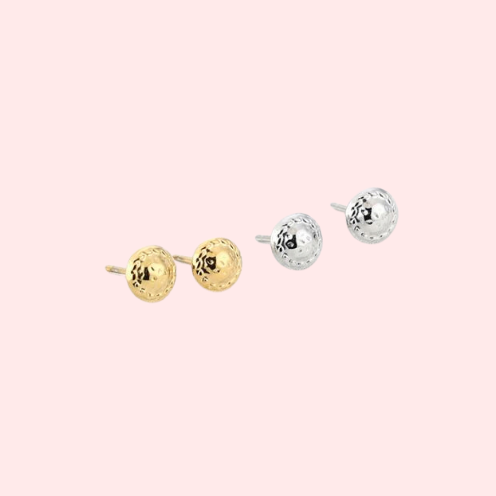 Oorbellen Hammered Dot Studs 1 Oorbellen Hammered Dot Studs