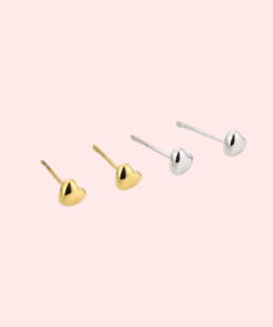 Oorbellen Puffy Heart Studs