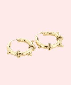Oorbellen Twisted Charm Hoops
