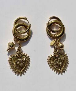 Oorbellen Golden Eye Heart
