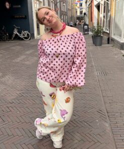 Top Polka Romance Roze