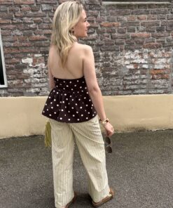 polka dot top - bruin/wit 10 IMG 5401