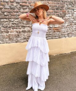 Alternative view of summer ruffle dress - long
