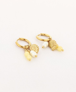 2-in-1 Oorbellen pearl shell