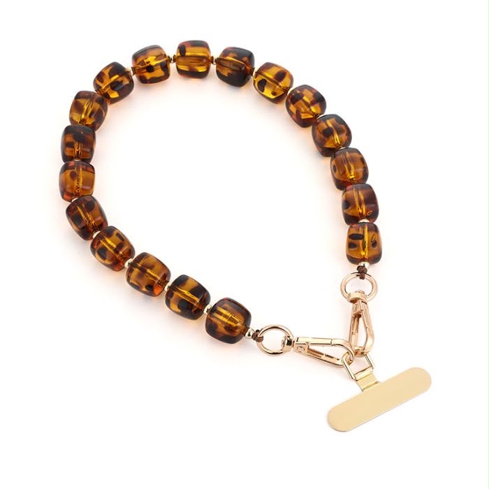 Telefoonkoord Amber Beads 1 Telefoonkoord Amber Beads