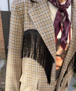 PRE ORDER- Fringe Fever Blazer - brown/blue 3 PRE ORDER- Fringe Fever Blazer - brown/blue - Image 2
